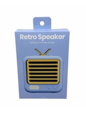 GEMS Novelty Retro Speaker - Wireless Portable Design - Blue